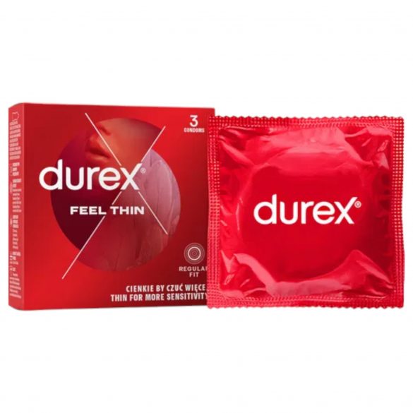 Durex Feel Thin - naturtrogen känsla kondom (3 stycken)