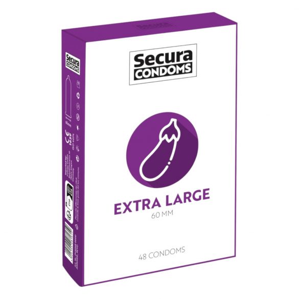 Secura Aubergine - extra stor kondom - 60mm (48st)