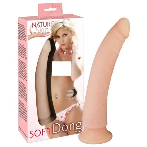 Naturligt Skinn - Flexibel dildo (naturfärg)