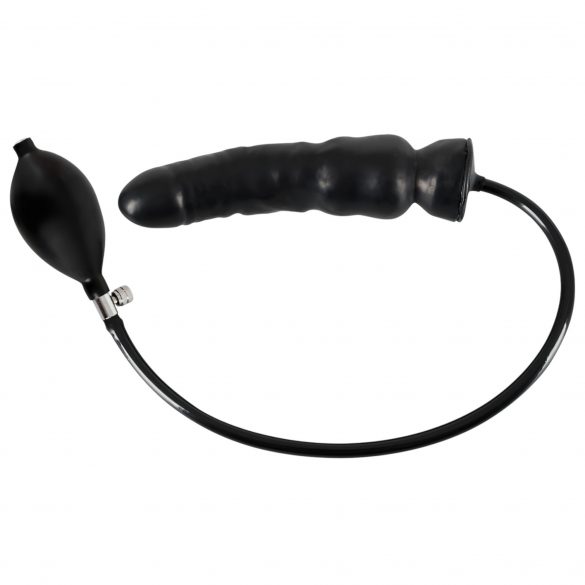 LATEX - uppblåsbara dildo (svart)