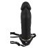 You2Toys - Uppblåsbar Strap-On - ihålig silikon dildo (svart)