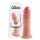 King Cock 9 - sugpropp-realistisk dildo (23cm) - natur