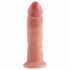 King Cock 9 - sugpropp-realistisk dildo (23cm) - natur