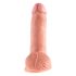 King Cock 7 med pung (18 cm) - natur