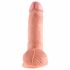 King Cock 7 med pung (18 cm) - natur