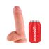 King Cock 7 med pung (18 cm) - natur