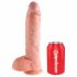 King Cock 10 med bollar (25 cm) - natur