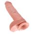 King Cock 10 med bollar (25 cm) - natur