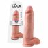 King Cock 12 med pung stor dildo (30 cm) - naturfärg