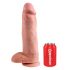 King Cock 30 cm dildó - natúr (med pung)