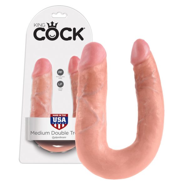 Kung Cock dubbel dildo (medium) - naturlig