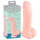 Medicinsk silikon dildo (20 cm) - naturlig