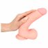 Medicinsk - rak silikondildo (20 cm) - natur