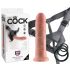 King Cock Strap-on 8 - påspänningsbar dildo - natur