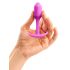 b-vibe Snug Plug 1 - analplugg med inre vikt (55g) - rosa