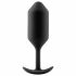 b-vibe Snug Plug 3 - dubbel Anal Dildo (180g) - svart