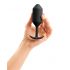 b-vibe Snug Plug 3 - dubbel Anal Dildo (180g) - svart