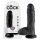 King Cock 8 dildo med pung (20 cm) - svart