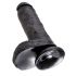 King Cock 8 dildo med pung (20 cm) - svart