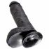 King Cock 8 tums dildo med testiklar (20 cm) - svart