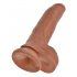 King Cock 9 pungdildo (23 cm) - brun