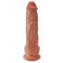 King Cock 25 cm brun dildo med pung