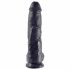 King Cock 10 testikladildo (25 cm) - svart