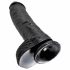 King Cock 10 testikladildo (25 cm) - svart