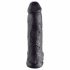 King Cock 12 med pung stor dildo (30 cm) - svart