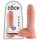 King Cock 8 tums dildo med pung (20 cm) - naturfärg