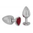 You2Toys - Diamant - 159g aluminium analdildo (silver-röd)