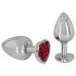 You2Toys - Diamond - 159g aluminium analplugg (silver-röd)