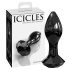 Icicles No. 78 - konisk glas analdildo (svart)