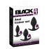 Black Velvet - silikon anal dildoset (3 delar) - svart