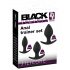 Black Velvet - silikon analplugg set (3 delar) - svart