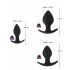 Black Velvet - silikon analplugg set (3 delar) - svart