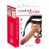 Realistixxx Strap-on - ihålig, realistisk dildo (naturlig)