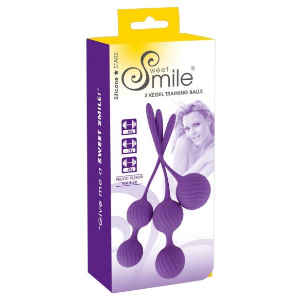 SMILE 3 Kegel - geishakulor set - lila (3 delar)