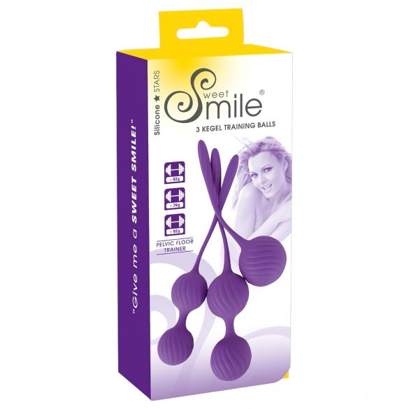 SMILE 3 Kegel - geishakulor set - lila (3 delar)