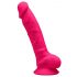 Silexd 7 - Formbar sugpropp dildo med pung - 17,5 cm (rosa)