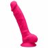 Silexd 7 - Formbar sugpropp dildo med pung - 17,5 cm (rosa)