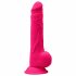 Silexd 9,5 - Formbar sugkopp dildo med testiklar - 24cm (rosa)