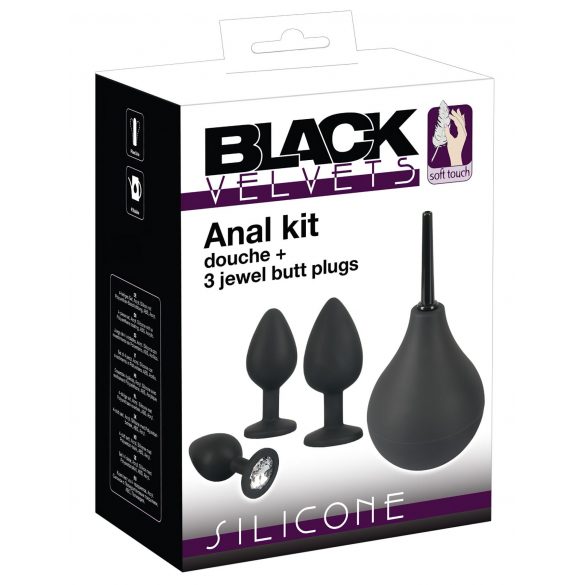 Black Velvet - analplugg set (4 delar) - svart