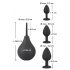 Black Velvet - analplugg set (4 delar) - svart