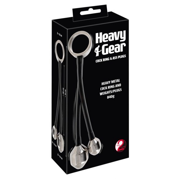 You2Toys Heavy Gear - analkula med ring (svart-silver)