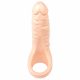 Realistixxx Dubbel Dildo med Penisring (natur)