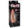 Real Feel Deluxe No.6 - realistisk vibrator med testiklar (natur)