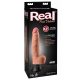 Real Feel Deluxe No.6 - realistisk vibrator med testiklar (natur)