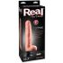 Real Feel Deluxe No.7 - verklighetstrogen vibrator med testiklar (natur)