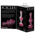 Icicles No. 75 - hjärta glas analdildo (rosa)